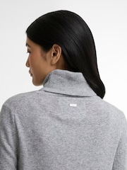 Barbour® Grey Pendle Roll Collar Knitted Jumper - Image 3 of 6