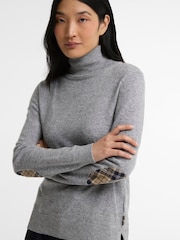 Barbour® Grey Pendle Roll Collar Knitted Jumper - Image 4 of 6