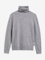 Barbour® Grey Pendle Roll Collar Knitted Jumper - Image 6 of 6