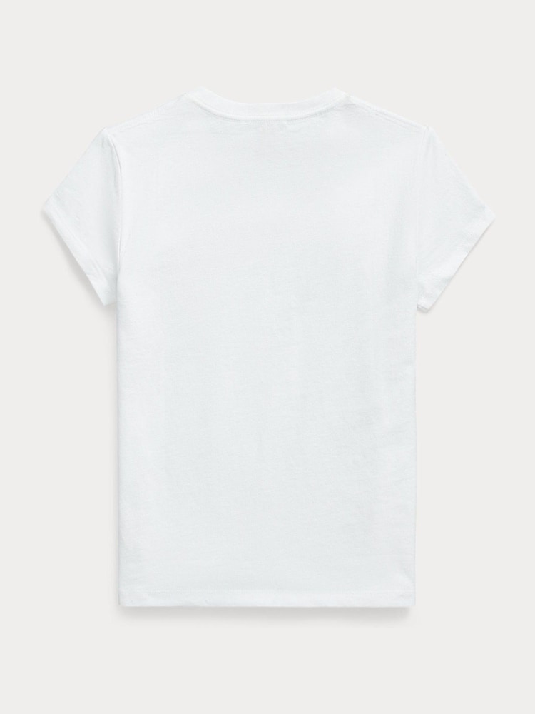 Polo Ralph Lauren White V-Neck Jersey T-Shirt - Image 2 of 2
