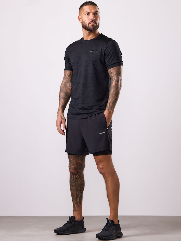 أسود - Gym King Dynamic Training T-Shirt - Image 1 of 4