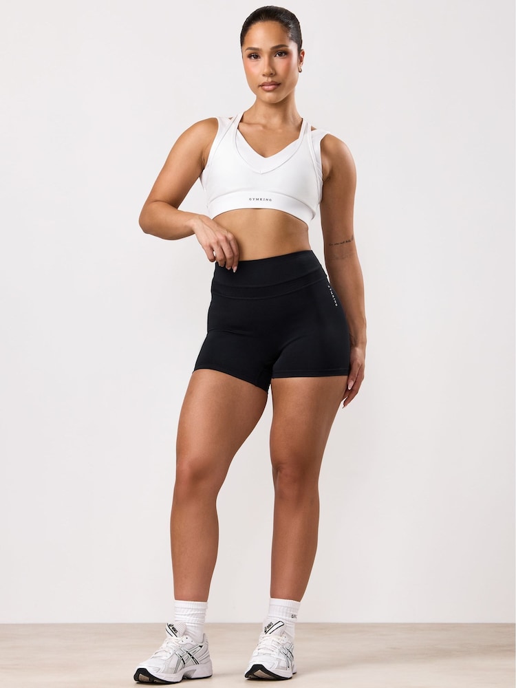 Gym King Black Dynamic Mesh Panel Shorts - Image 1 of 4