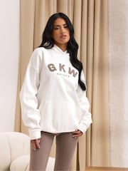 Gym King White Oversized Hoodie - Image 3 of 4