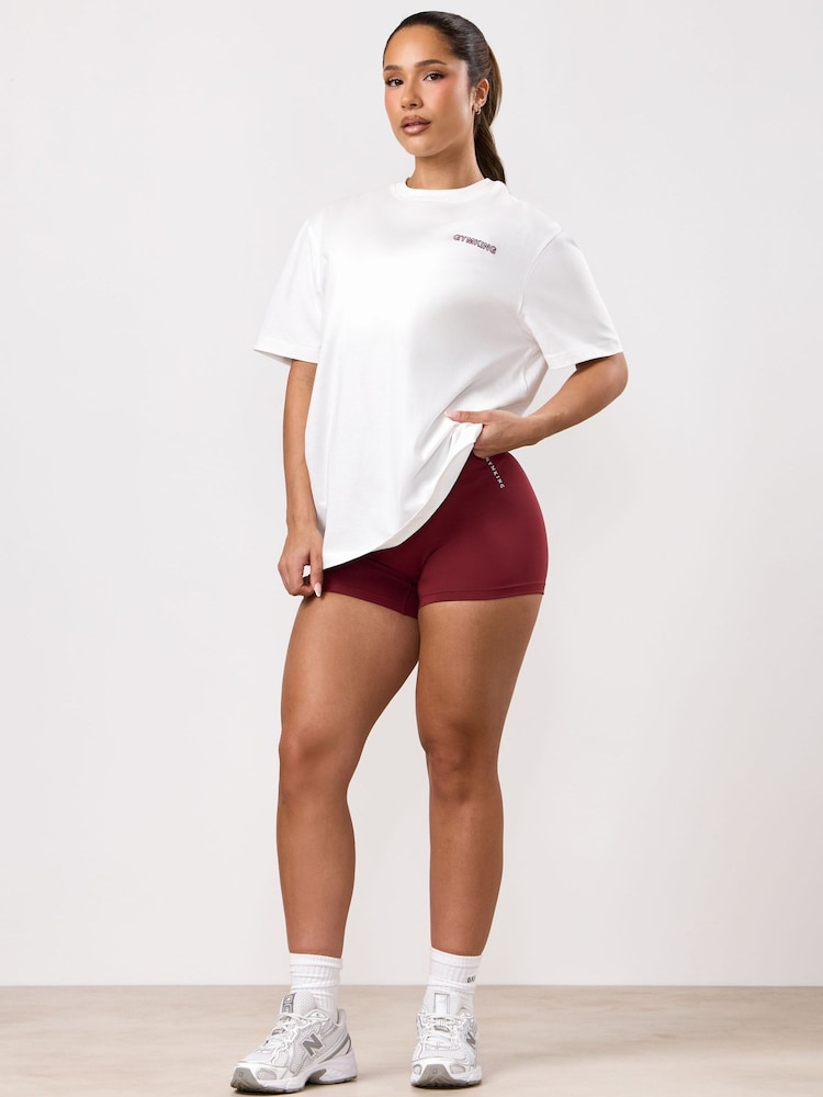 Gym King White Dynamic Boyfriend T-Shirt - Image 1 of 4 Gym King White Dynamic Boyfriend T-Shirt - Image 1 of 4