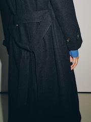 Navy Belted Unlined Coat - Image 5 of 6