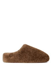 UGG Brown Elea Fluffed Slip-On Slipper - Image 1 of 5