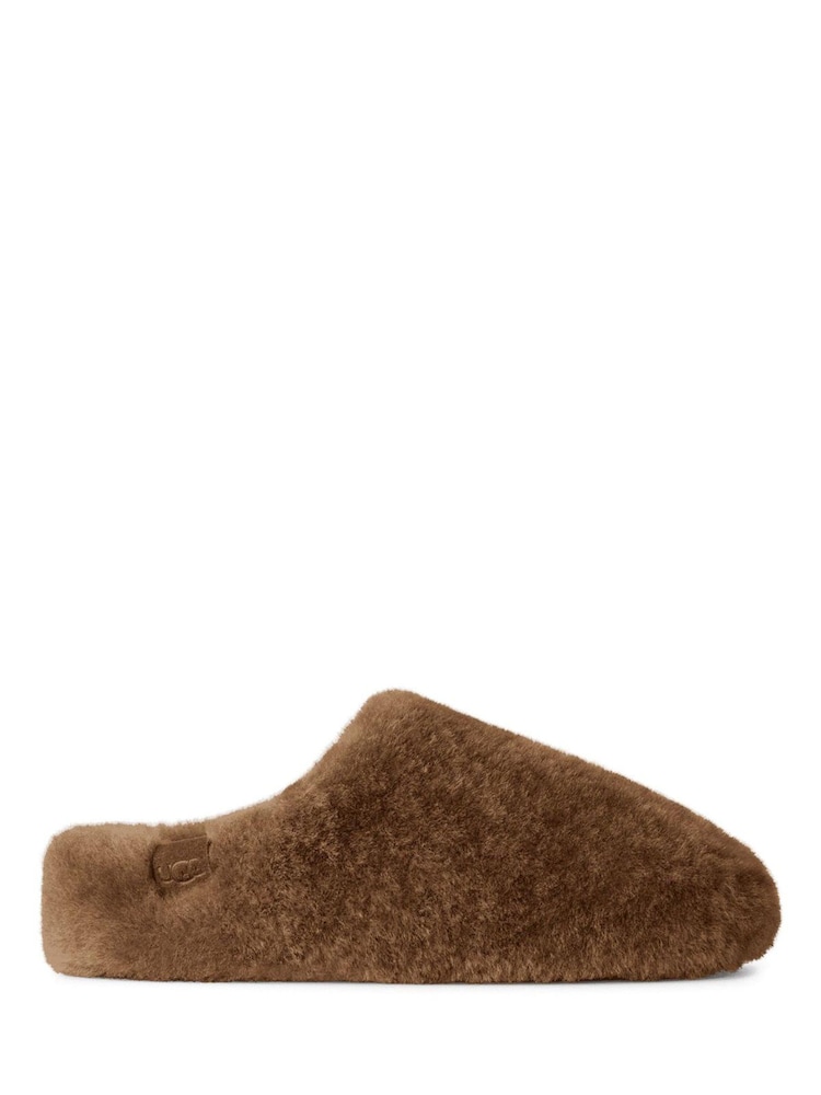 UGG Brown Elea Fluffed Slip-On Slipper - Image 1 of 5 UGG Brown Elea Fluffed Slip-On Slipper - Image 1 of 5