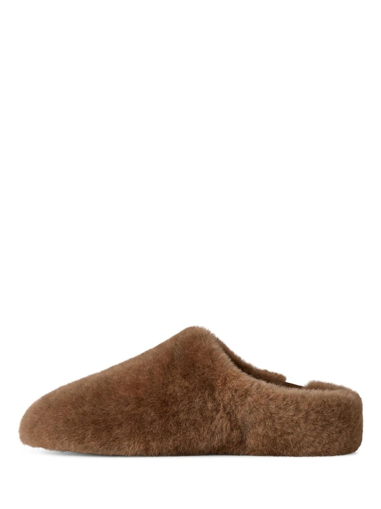 UGG Brown Elea Fluffed Slip-On Slipper - Image 2 of 5 UGG Brown Elea Fluffed Slip-On Slipper - Image 2 of 5