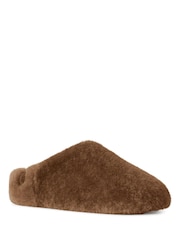 UGG Brown Elea Fluffed Slip-On Slipper - Image 3 of 5