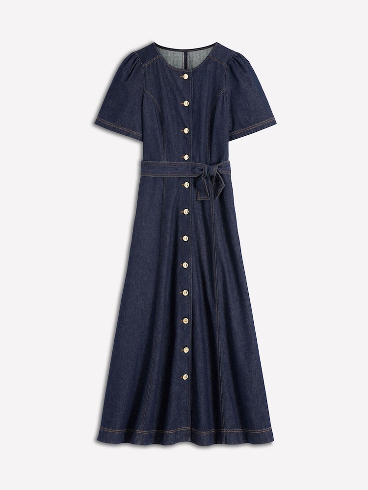 Boden Button Detail Denim Dress - 5의 이미지 5