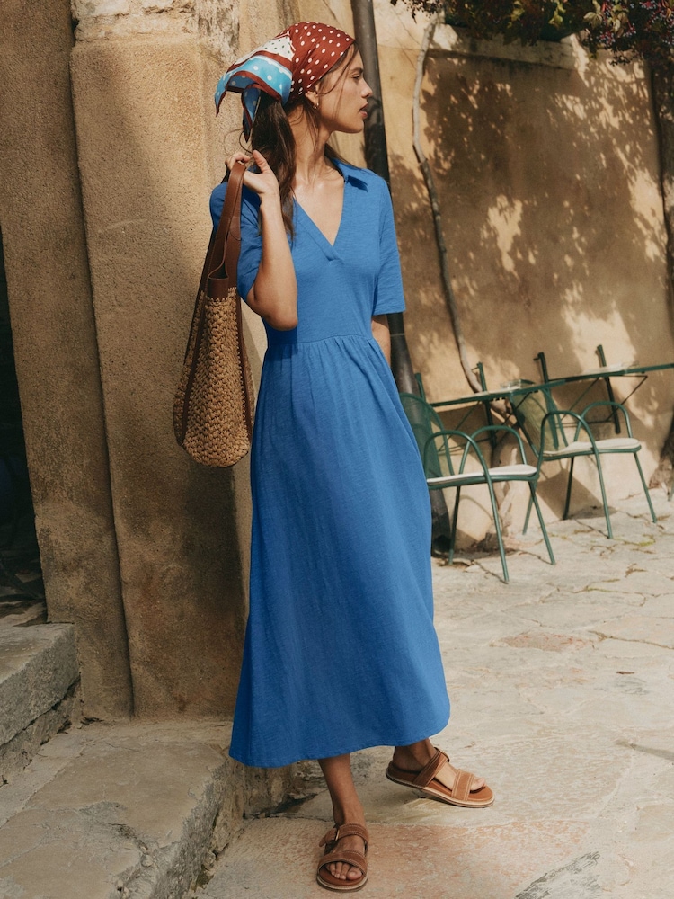 Boden Blue Aria Collared Dress - Image 1 of 7 Boden Blue Aria Collared Dress - Image 1 of 7