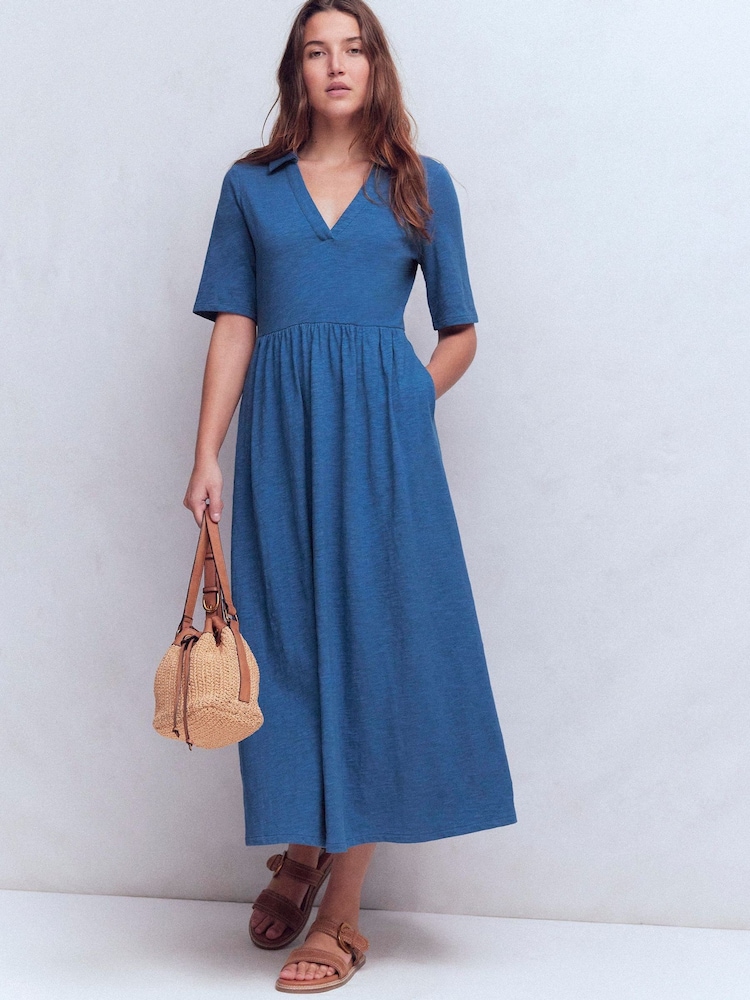 jersey dress blue Buy Boden Aria Collared Cotton from Next USA child:Champagne Tulle Ruffle