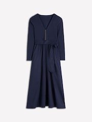 Boden Blue Long Sleeve Mix Media Dress - Image 5 of 5