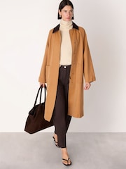 Whistles Nude Gabriella Waxed Overcoat - Image 3 of 5