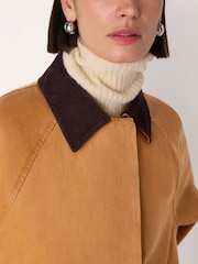 Whistles Nude Gabriella Waxed Overcoat - Image 4 of 5