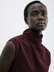 Mango Red Sleeveless A Line Maxi Dress - Image 4 of 6