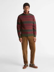 Barbour® Green Highsted Fairisle Crew Neck Sweater - Image 4 of 5