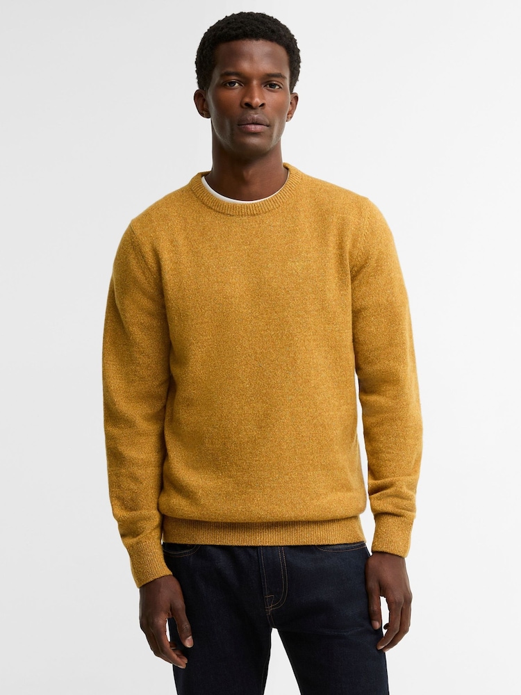 Barbour® Orange Essential Tisbury Crew Neck Sweater - Image 1 of 6 Barbour® Orange Essential Tisbury Crew Neck Sweater - Image 1 of 6