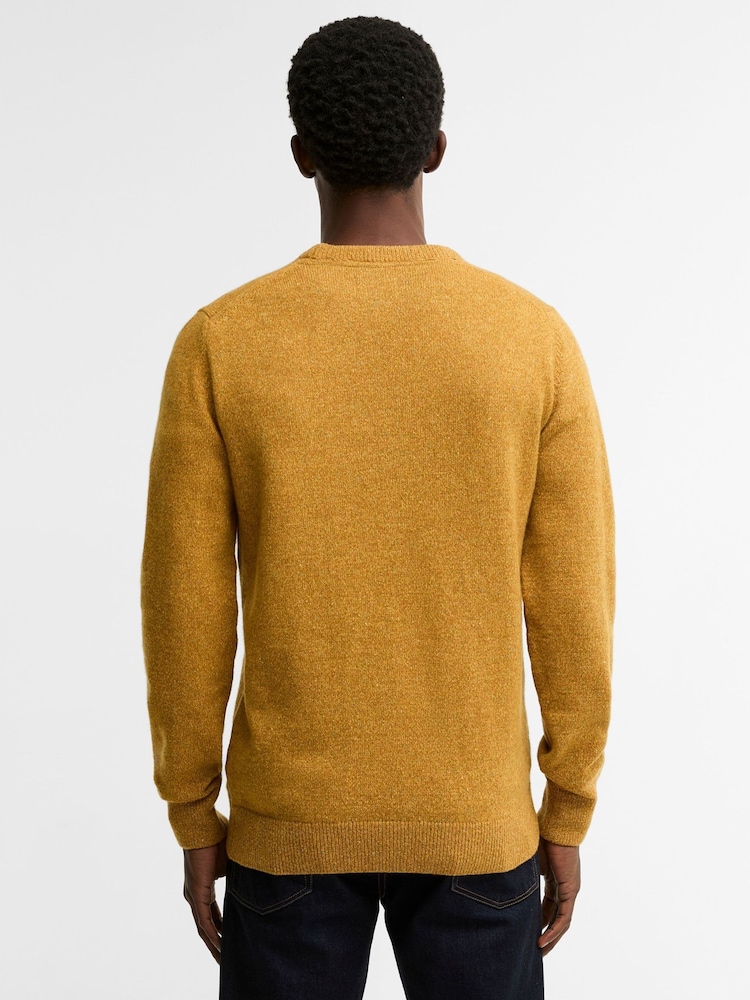 Barbour® Orange Essential Tisbury Crew Neck Sweater - Image 2 of 6 Barbour® Orange Essential Tisbury Crew Neck Sweater - Image 2 of 6
