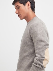 Barbour® Natural Essential Patch Crew Neck Sweater - Image 3 of 6