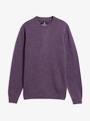 Barbour® Purple Essential Patch Crew Neck Sweater - Image 6 of 6