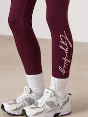 Gym King Purple Script Jersey Leggings - Image 3 of 4