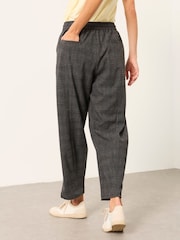 FatFace Alev Grey Petite Tapered Check Trousers - Image 2 of 6