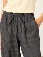 FatFace Alev Grey Petite Tapered Check Trousers - Image 3 of 6