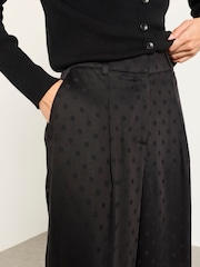 FatFace Maddie Black Petite Polka Dot Trousers - Image 3 of 6