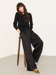 FatFace Maddie Black Petite Polka Dot Trousers - Image 5 of 6