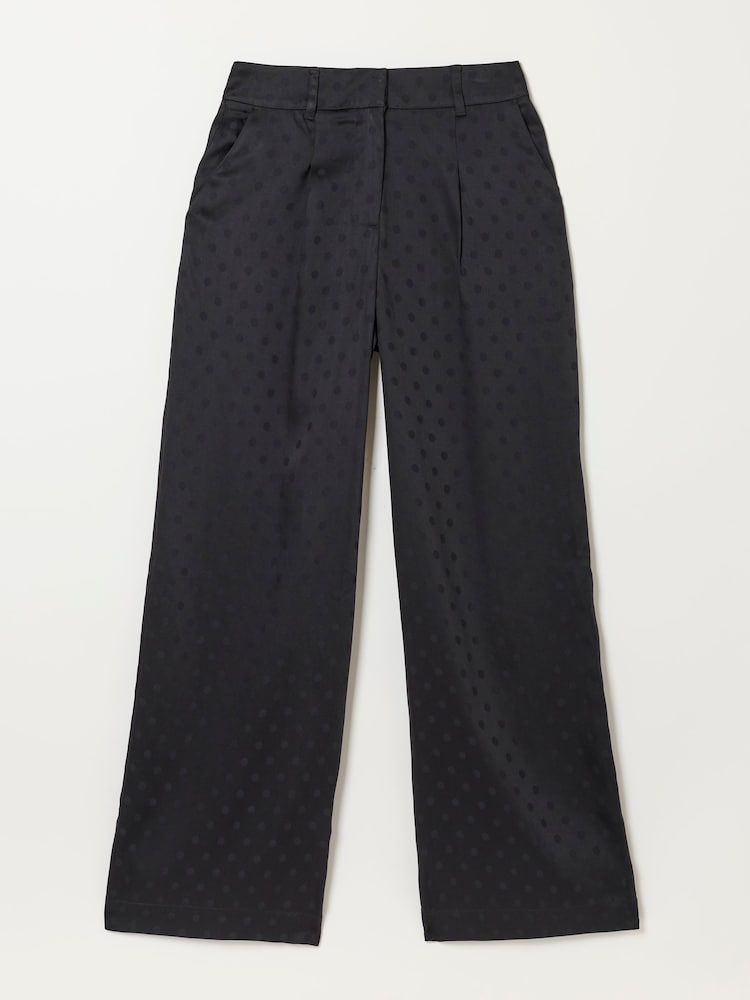 FatFace Maddie Black Petite Polka Dot Trousers - Image 6 of 6 FatFace Maddie Black Petite Polka Dot Trousers - Image 6 of 6