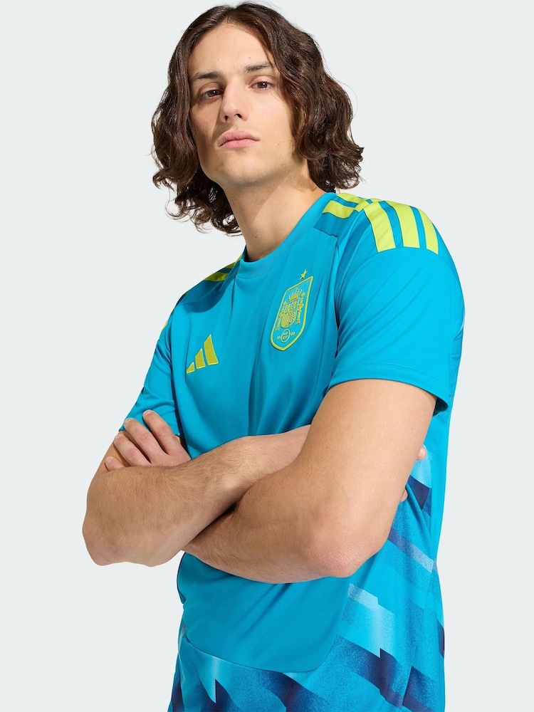 adidas Blue Spain Home Replica Goalkeeper Jersey - Image 2 of 8