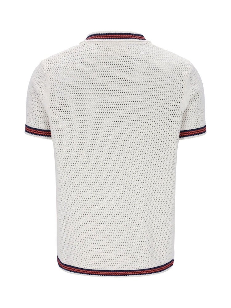 Fila Domenicocrochet Knitted Shirt With Cont Tipping - Image 7 of 7 Fila Domenicocrochet Knitted Shirt With Cont Tipping - Image 7 of 7