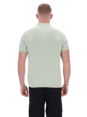 Fila Green Barns Knitted Cable Pattern Polo Shirt - Image 3 of 6