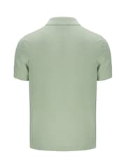 Fila Green Barns Knitted Cable Pattern Polo Shirt - Image 6 of 6