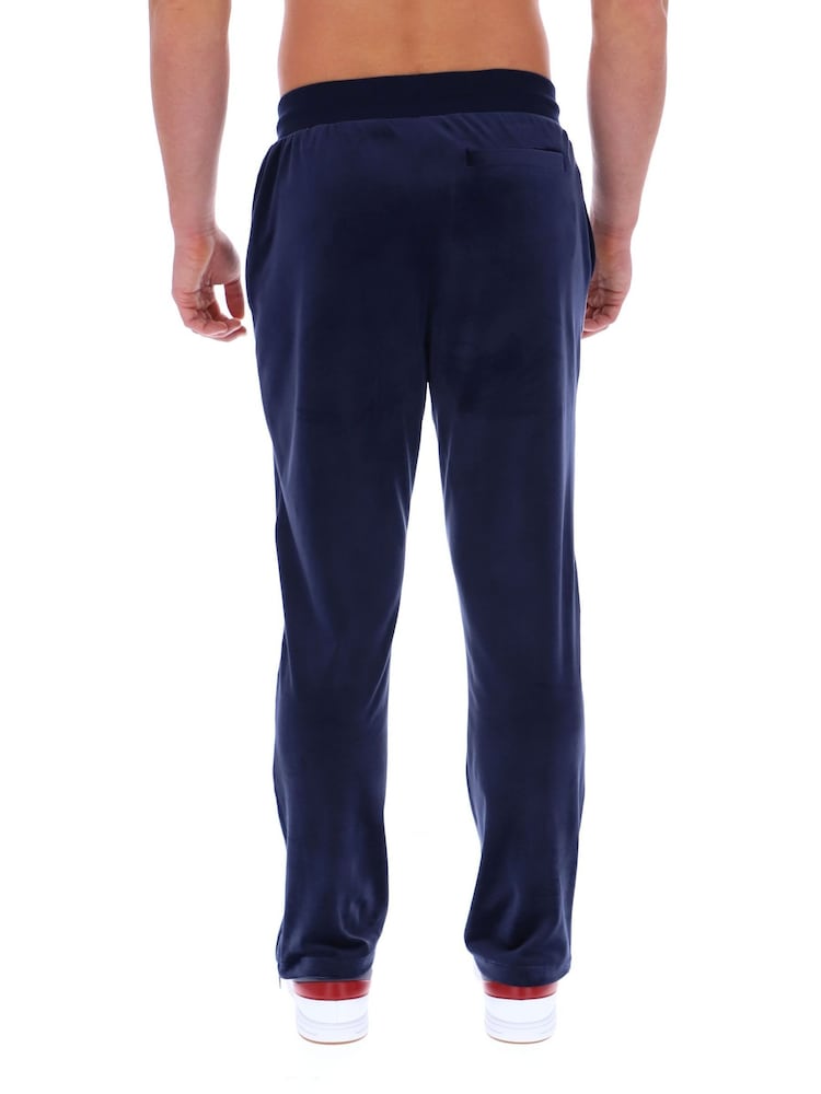 Fila Blue Fiovelour Straight Leg Joggers With Side Zip - Image 2 of 7