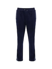 Fila Blue Fiovelour Straight Leg Joggers With Side Zip - Image 6 of 7