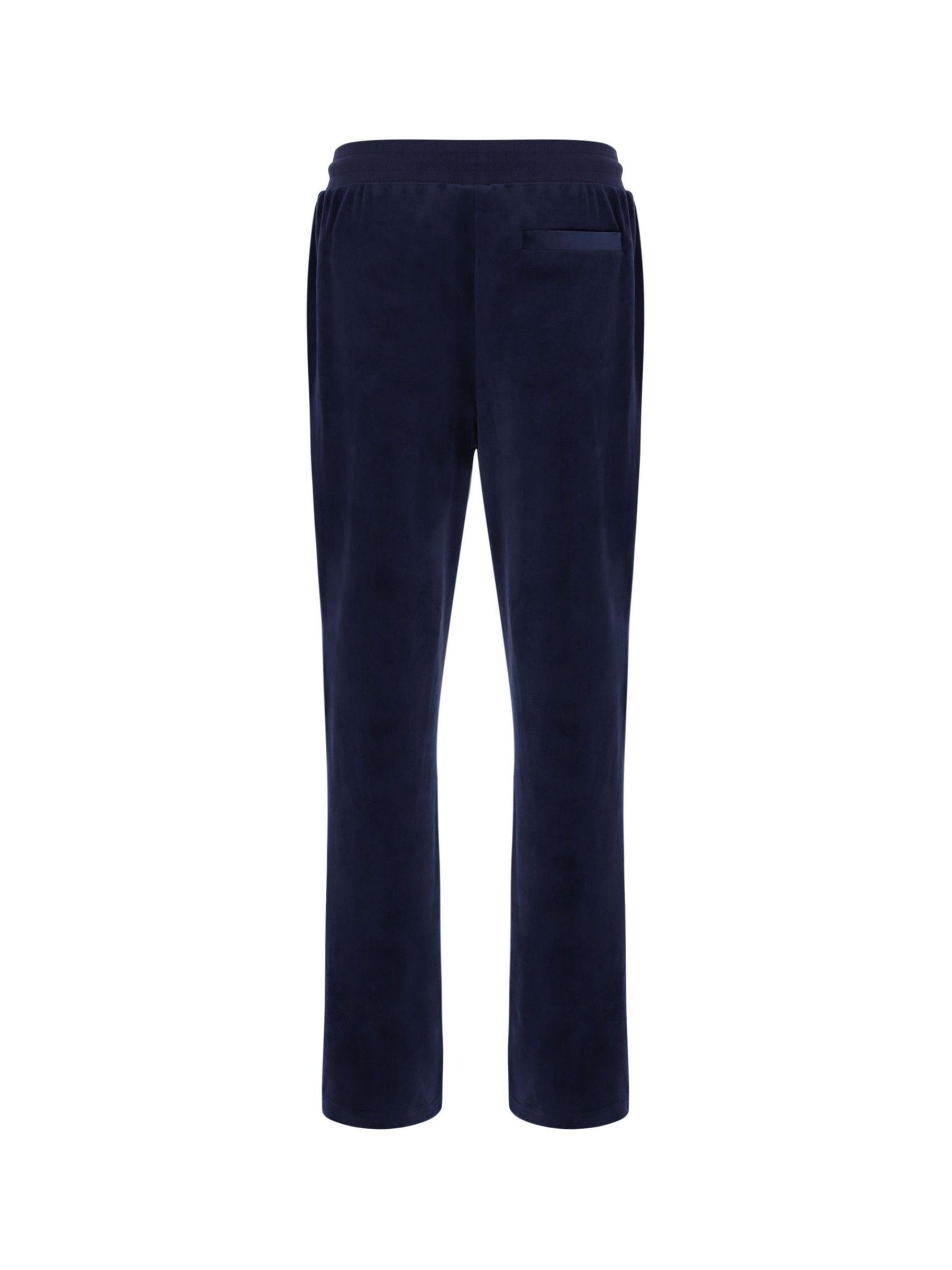 Buy Fila Blue Fiovelour Straight Leg Joggers With Side Zip from