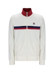 Fila Cream Enrico Track Jacket With Terry Stripes - Image 1 of 2