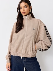 adidas Originals Cream Checks Twill Balloon Tracktop Jacket - Image 1 of 5