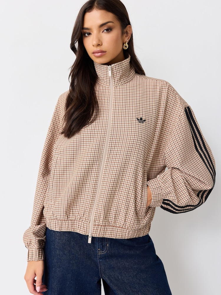 adidas Originals Cream Checks Twill Balloon Tracktop Jacket - Image 1 of 5
