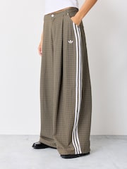 adidas Originals Olive Green Check Trousers - Image 1 of 5