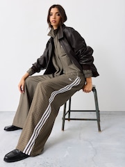 adidas Originals Olive Green Check Trousers - Image 2 of 5