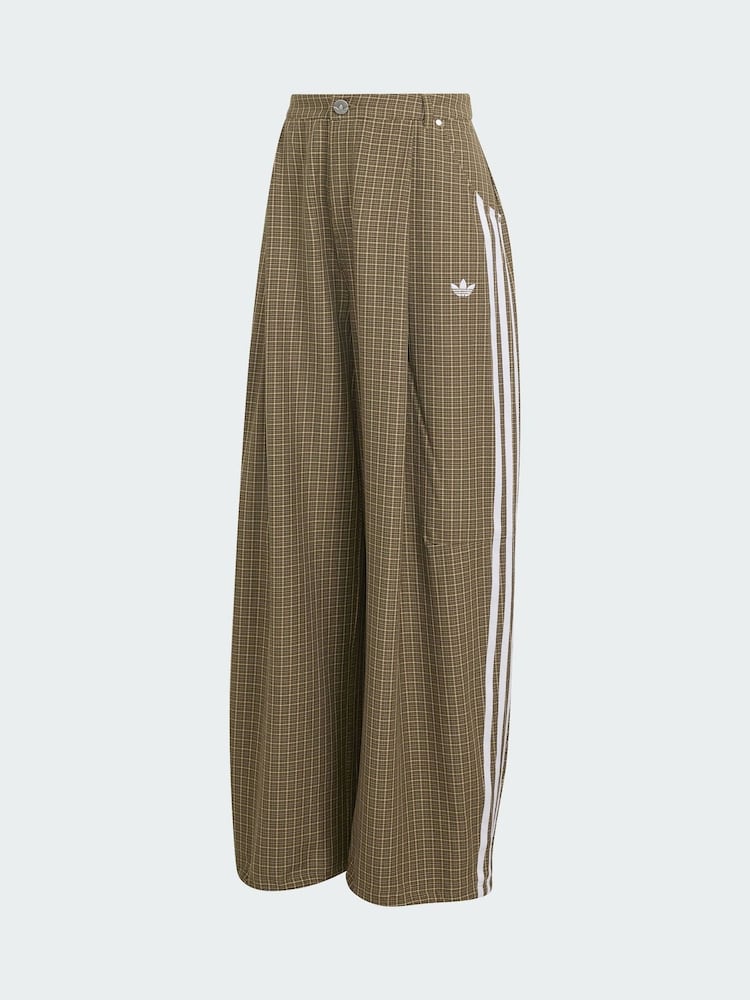 adidas Originals Olive Green Check Trousers - Image 5 of 5 adidas Originals Olive Green Check Trousers - Image 5 of 5