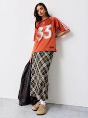 Oranžs - adidas Originals lielizmēra vintage džersejas krekls - Attēls 2 no 4