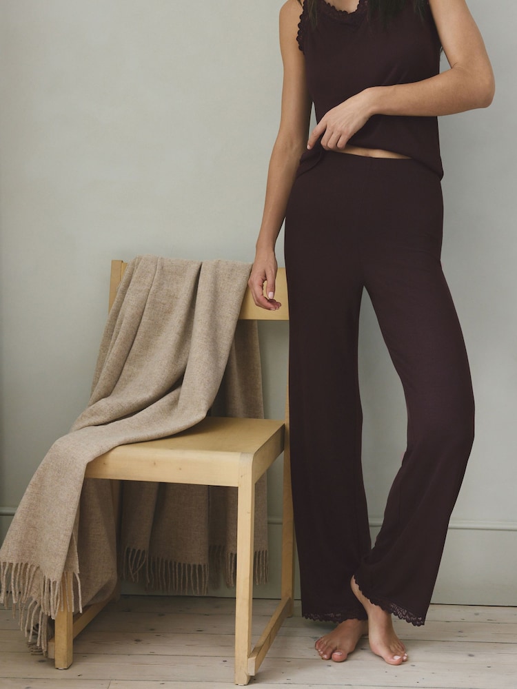 Шоколадты қоңыр - Thermal Tencel Modal Base Layer Wide Leg Trouser - 7суретінің 1 суреті Шоколадты қоңыр - Thermal Tencel Modal Base Layer Wide Leg Trouser - 7суретінің 1 суреті