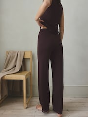 Шоколадты қоңыр - Thermal Tencel Modal Base Layer Wide Leg Trouser - 7суретінің 3 суреті