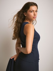أزرق داكن أزرق - Cosy Pointelle Thermal Vest - صورة 3 من 4