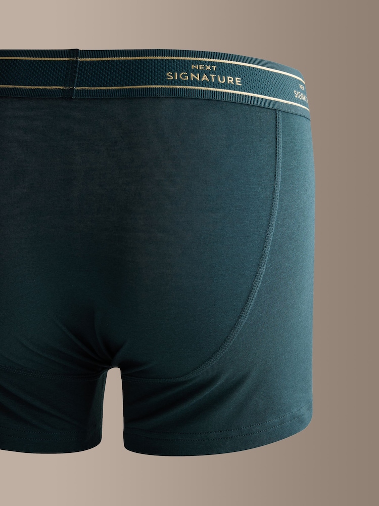 Blue Modal 4 pack Signature A-Front Cotton Rich Boxers - Image 11 of 11 Blue Modal 4 pack Signature A-Front Cotton Rich Boxers - Image 11 of 11