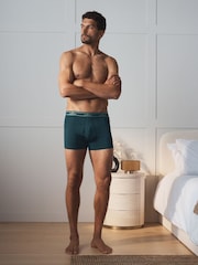 Blue Modal 4 pack Signature A-Front Cotton Rich Boxers - Image 2 of 11